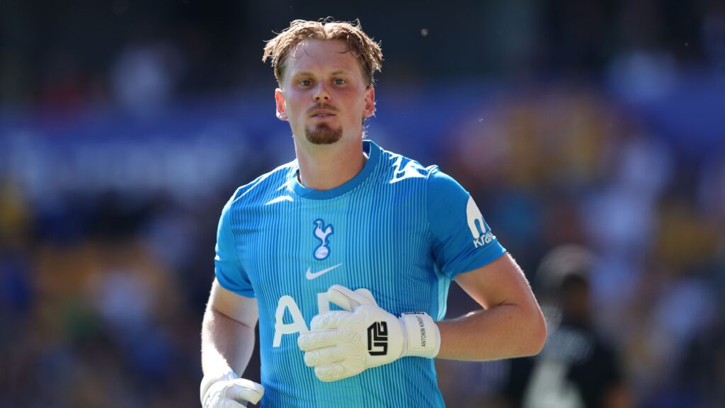 'Huge b*llocks' - James Maddison heaps praise on Antonin Kinsky after seeing 'brilliant' Tottenham goalkeeper bounce back from Champions League nightmare