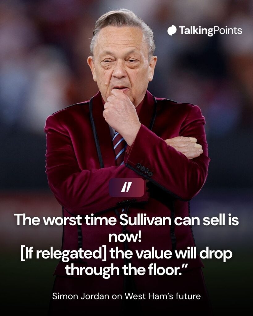 President David Sullivan of West Ham United FC looks on after the UEFA Europa Conference League 2022/23 final match between ACF Fiorentina and West Ham United FC at Eden Arena on June 7, 2023 in Prague, Czech Republic.