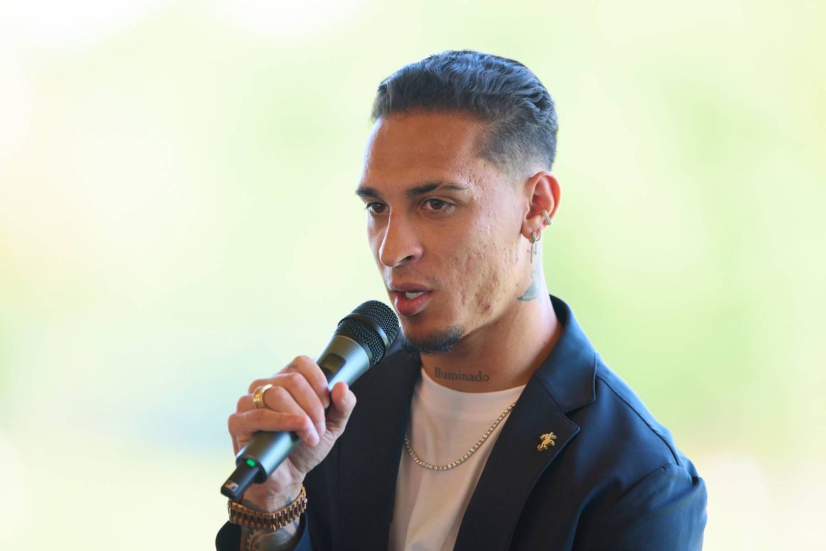 Antony speaks to the media