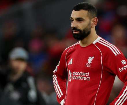 Liverpool's Mohamed Salah looks dejected after the match