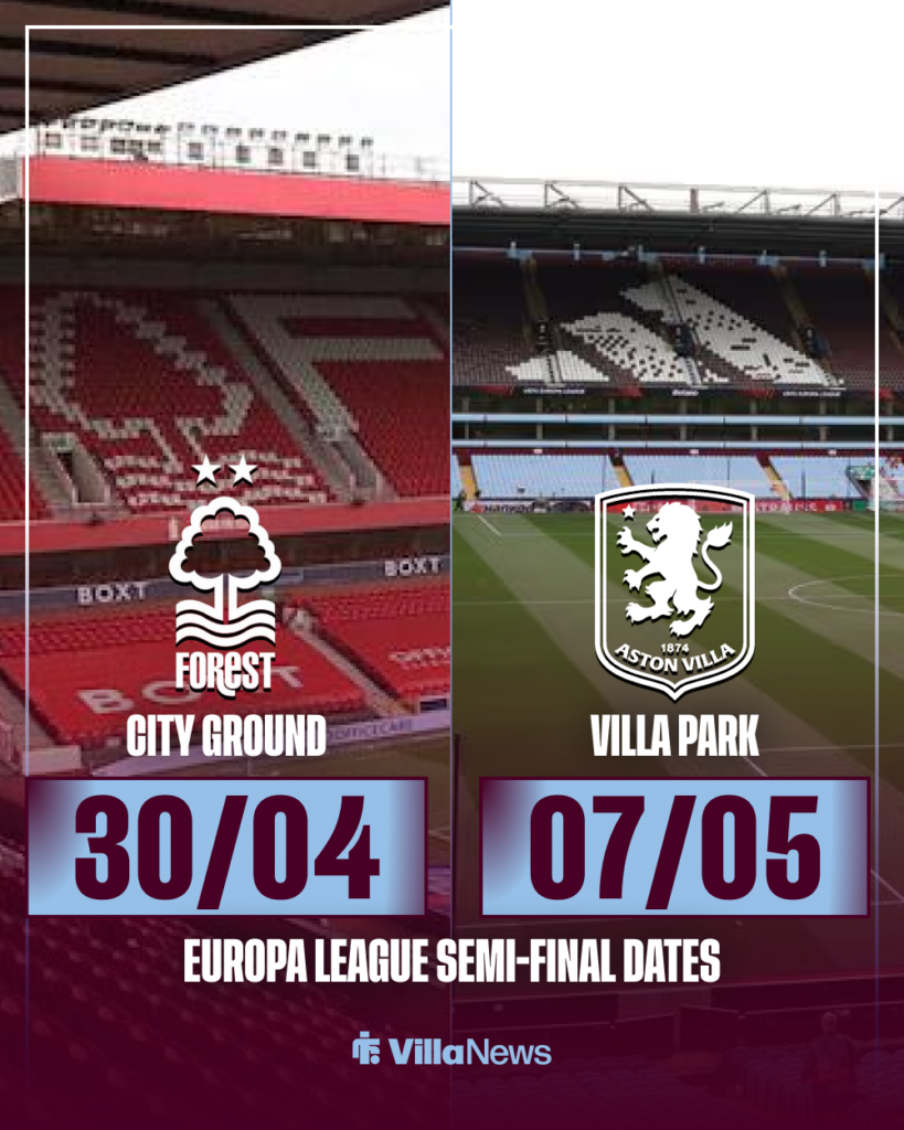 Aston Villa vs Nottingham Forest Europa League dates
