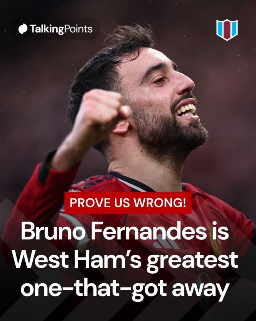 Bruno Fernandes of Manchester United celebrates after scoring a goal to make it 2-0 during the Premier League match between Manchester United and Tottenham Hotspur at Old Trafford on February 7, 2026 in Manchester, United Kingdom.