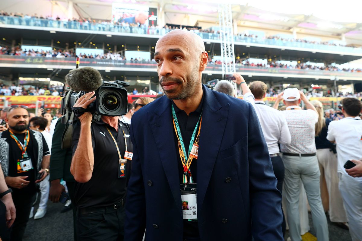 Thierry Henry looks on