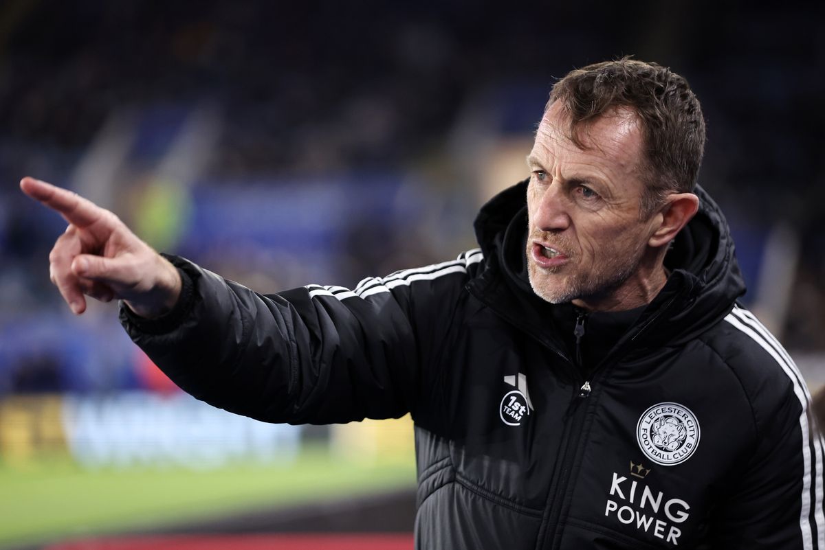 Gary Rowett on the touchline during Leicester City's 2-0 win over Bristol City