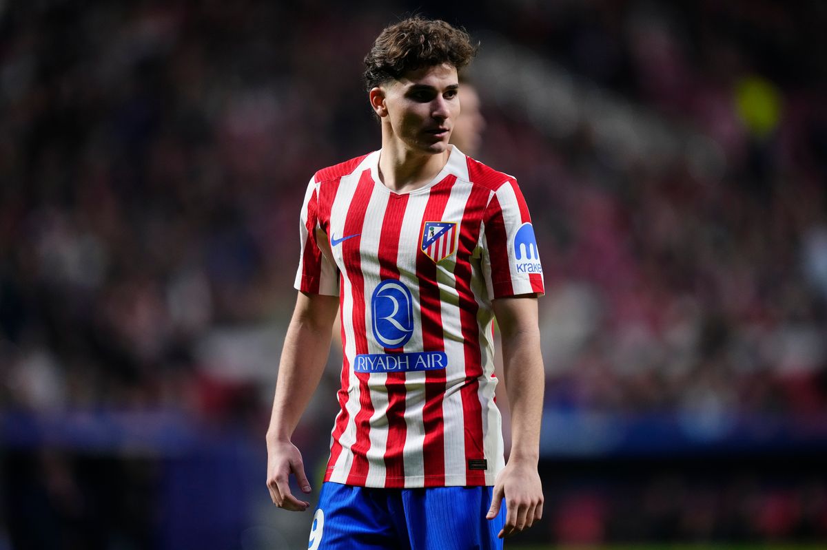 Julian Alvarez centre-forward of Atletico de Madrid and Argentina during the UEFA Champions League 2025/26 League Knockout Play-off Second Leg match between Atletico de Madrid and Club Brugge KV at Estadio Riyadh Air Metropolitano on February 24, 2026 in Madrid, Spain. 