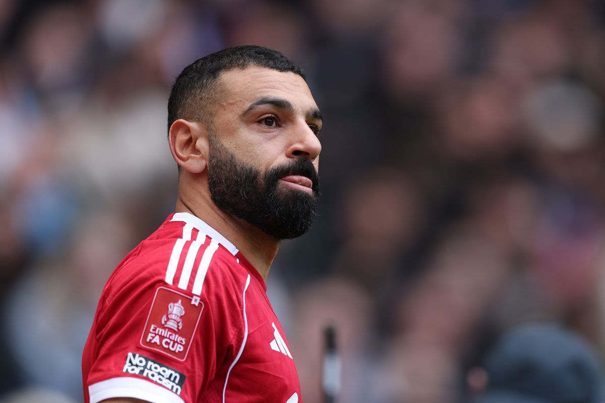 Mohamed Salah of Liverpool during the Emirates FA Cup Quarter Final match between Manchester City and Liverpool