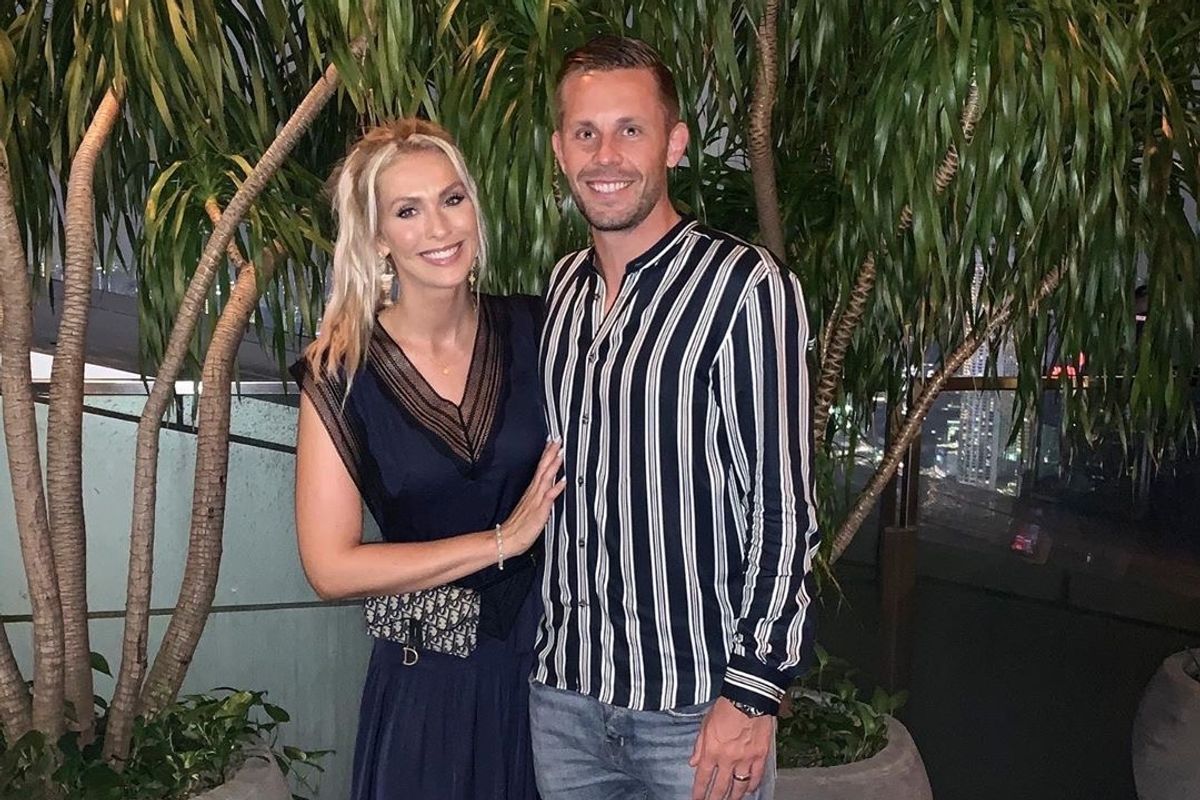 Gylfi Sigurdsson with wife Alexandra Iversdottir