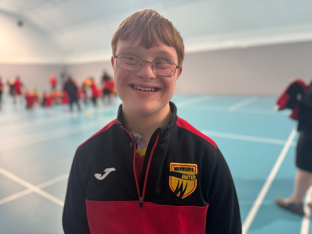 A player of Warriors United pictured on the pitch