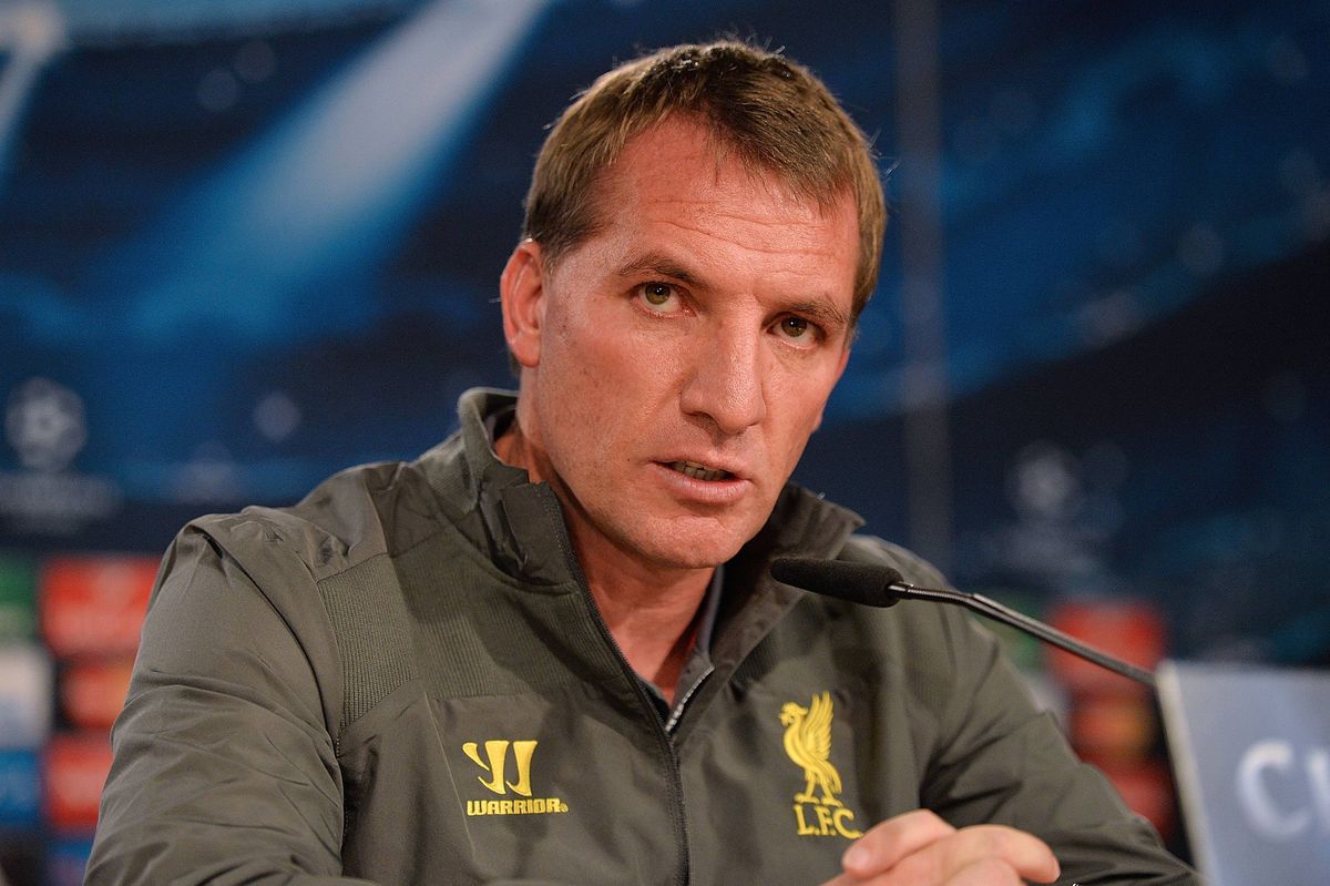 MADRID, SPAIN - NOVEMBER 03:  (THE SUN OUT, THE SUN ON SUNDAY OUT) Brendan Rodgers, manager of Liverpool during a press conference ahead of the UEFA Champions League match against Real Madrid at Estadio Santiago Bernabeu on November 3, 2014 in Madrid, Spain.  (Photo by John Powell/Liverpool FC via Getty Images)