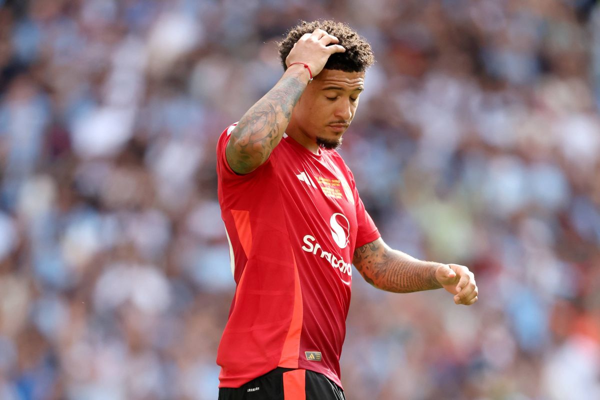 Jadon Sancho reacts