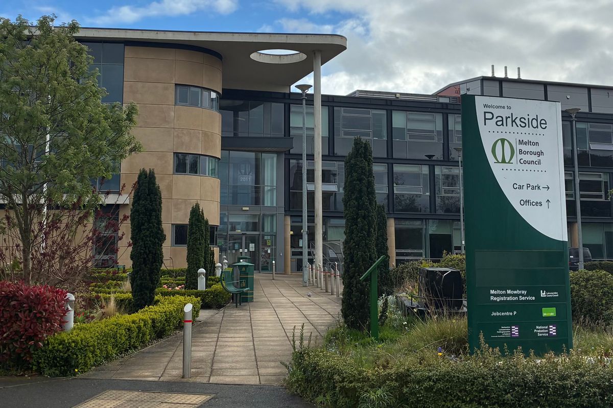 Photo shows the offices of Melton Borough Council in Melton Mowbray. 