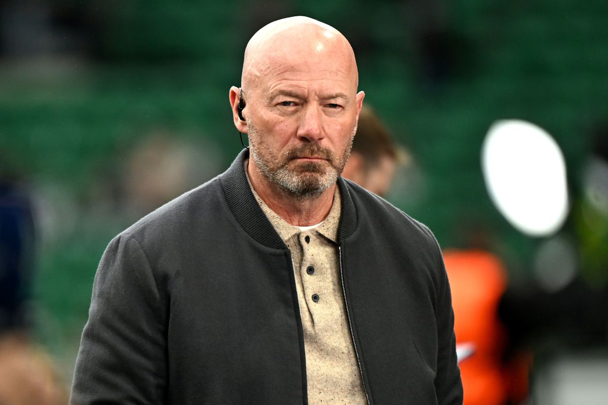 Alan Shearer looks on