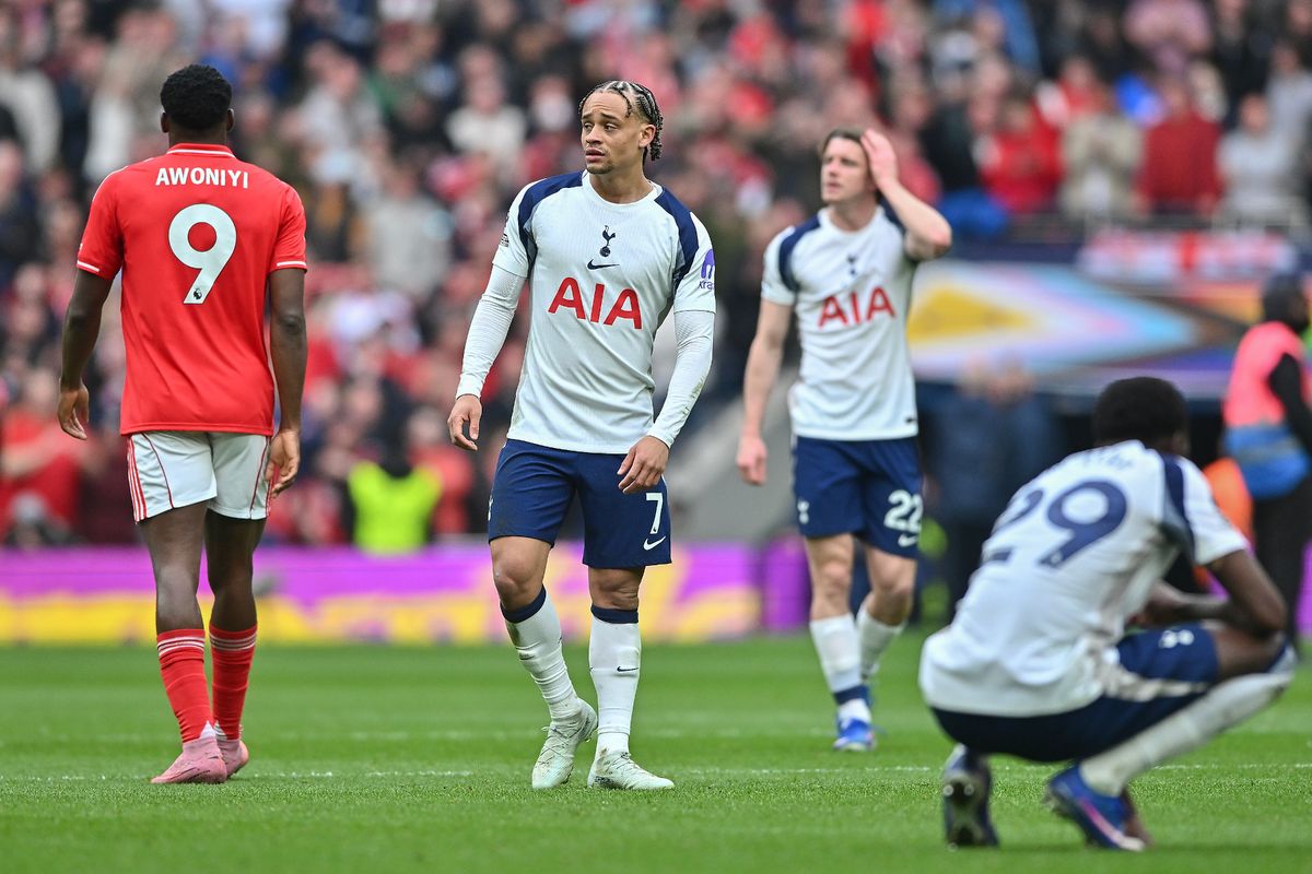 Xavi Simons during the Premier League match between Tottenham Hotspur and Nottingham Forest at Tottenham Hotspur Stadium. 