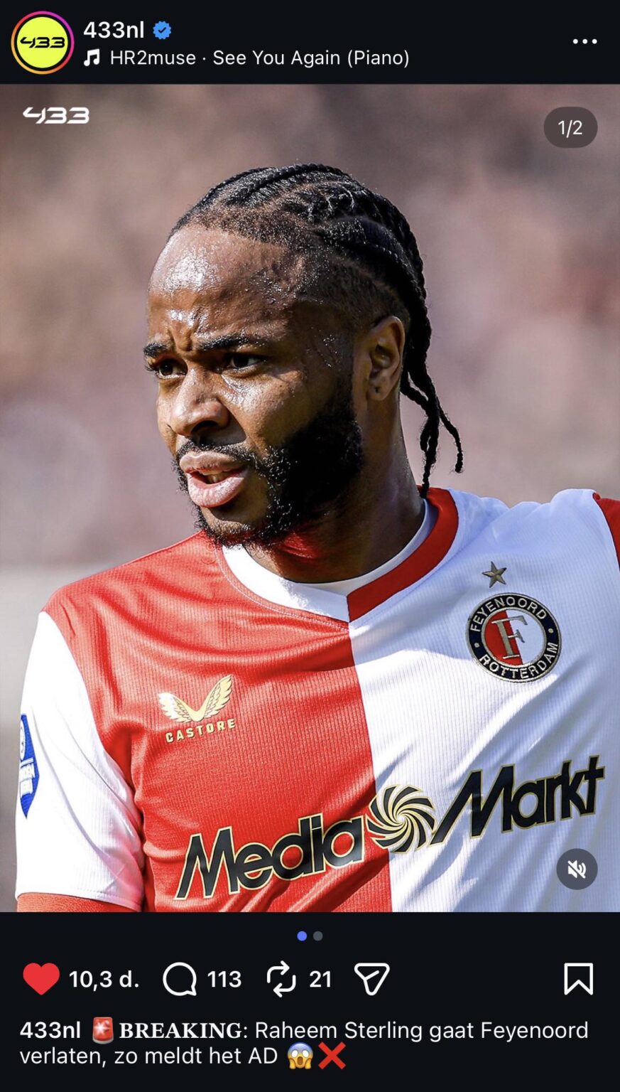 Is het einde van Raheem Sterling bij Feyenoord al in zicht?