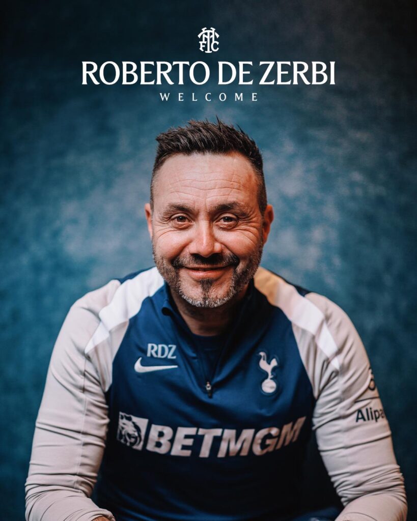De Zerbi è un nuovo allenatore del Tottenham!