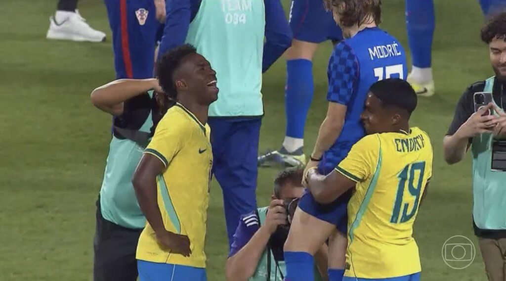 Real Madrid players after the Brazil/Croatia friendly.