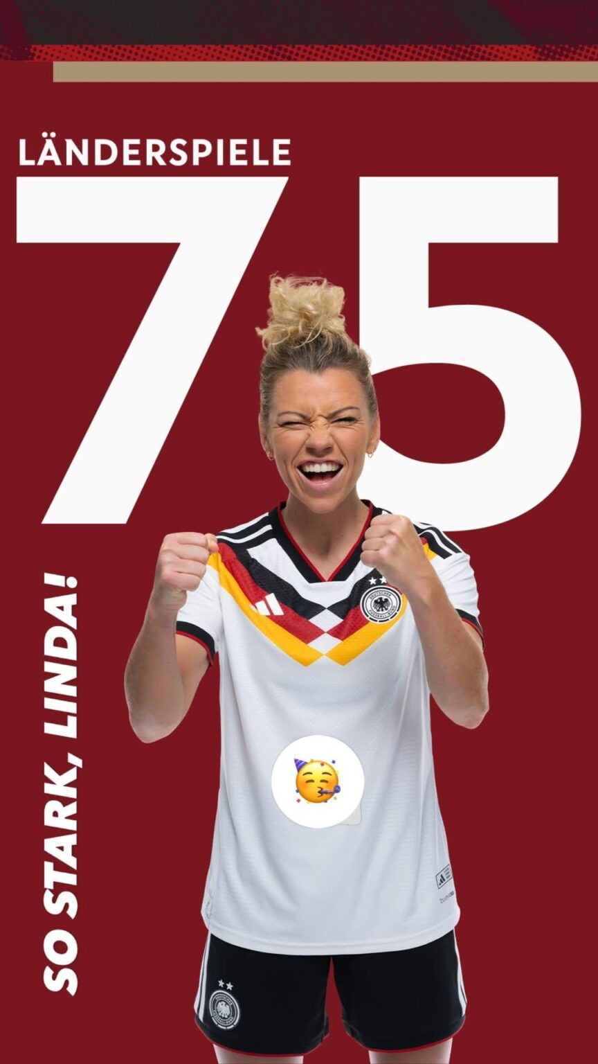 Linda Dallmann hits 75 caps with the GERWNT today against Austria