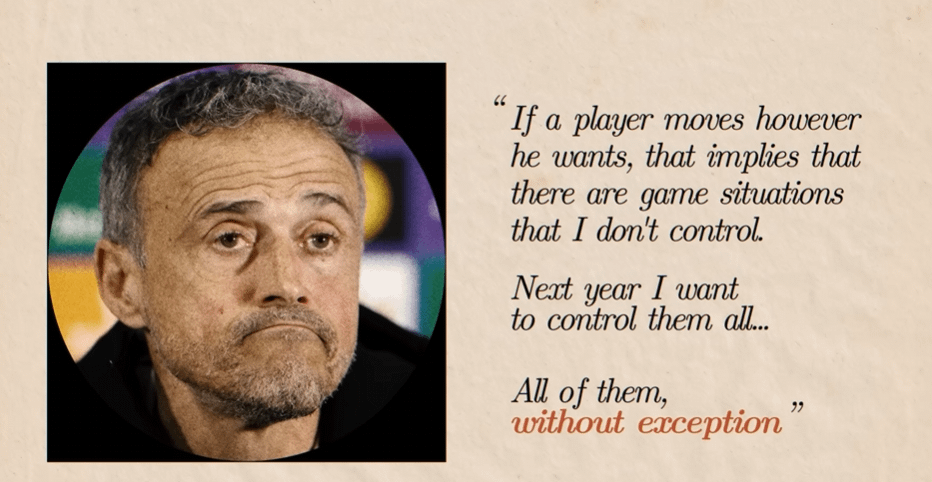 Interesting quote of Luis Enrique Martínez García early in his PSG tenure after joining in 2023 resurfacing now that he oversees all PSG players.