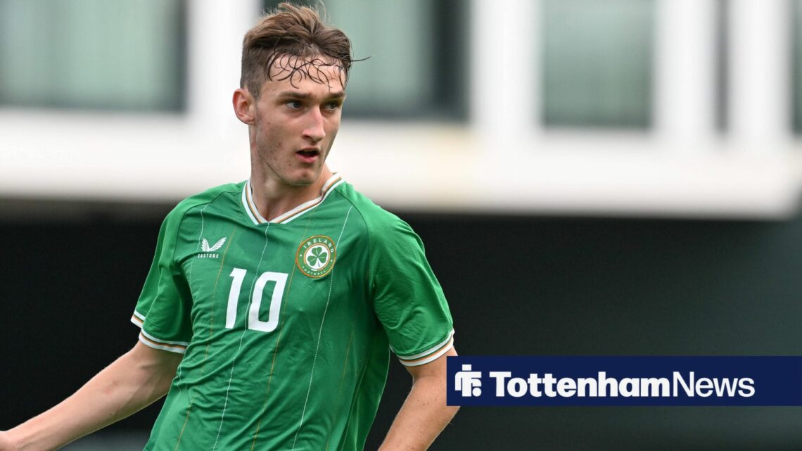 Mason Melia playing for a Republic of Ireland youth side
