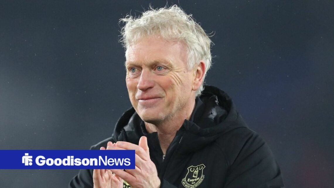 David Moyes smiling at Everton