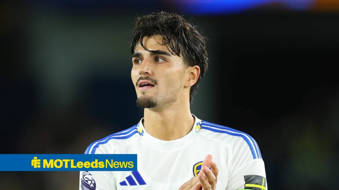 Pascal Struijk applauds Leeds fans after a game