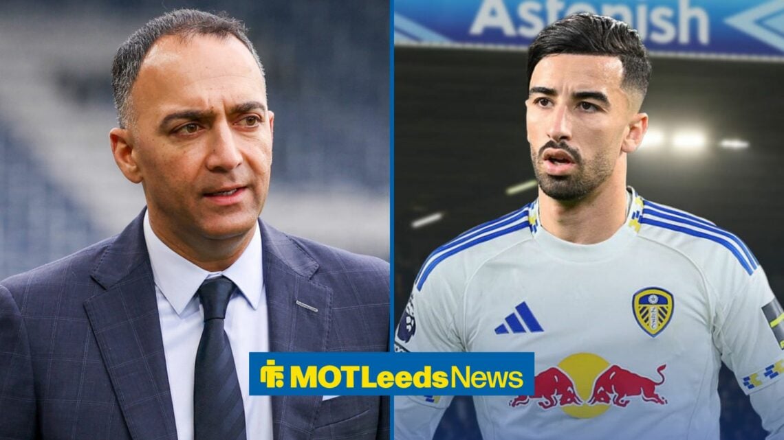 Paraag Marathe looks on while on the left with Mohamed Amoura in Leeds kit on the left