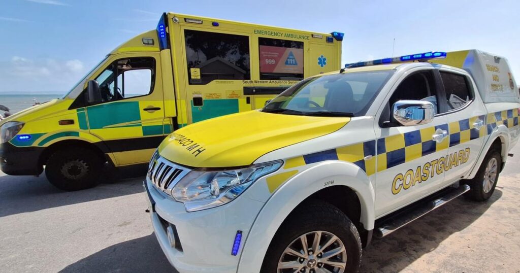 Coastguard teams assist in rescue at Alum Chine