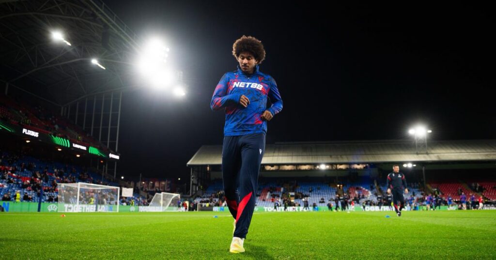 Crystal Palace's Chris Richards celebrates Conference League success