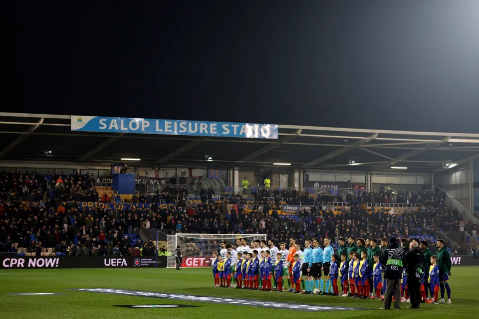 New Saints played three European Conference home ties at Shrewsbury's Croud Meadow
