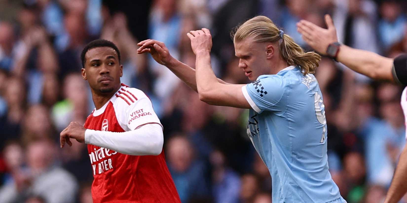 Gabriel and Erling Haaland