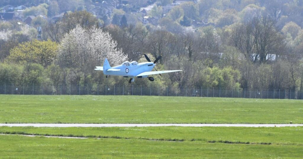 Spitfire 90th anniversary flight draws crowds to Southampton Airport