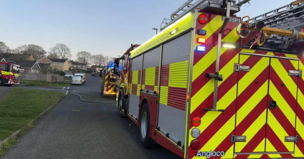 Heath fire off Leeson Drive in Ferndown on Easter Sunday