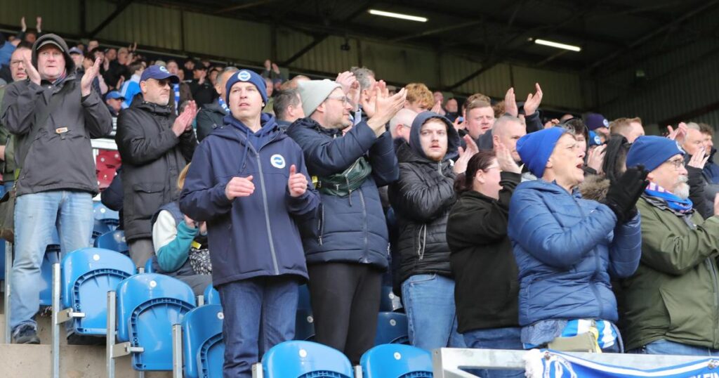 Photos of Brighton fans at win over Burnley