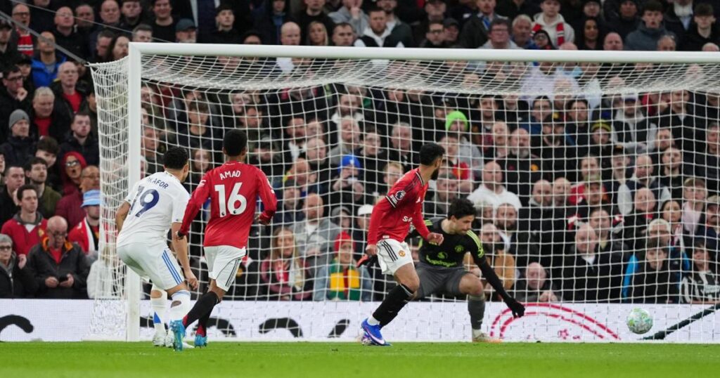Leeds United stun 10-man Manchester United at Old Trafford