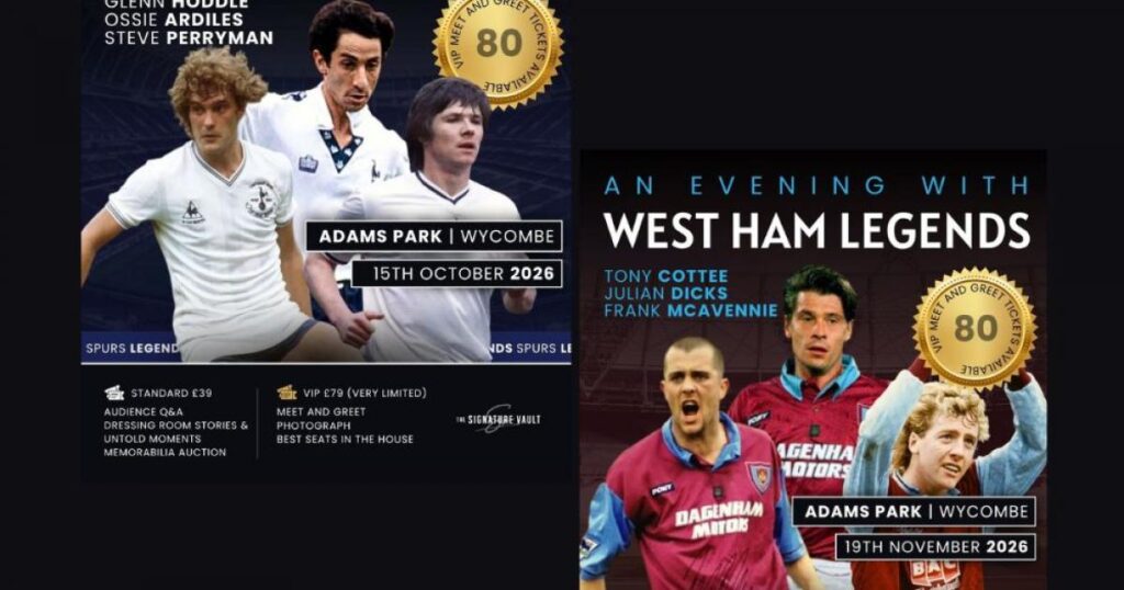 Tottenham Hotspur and West Ham United event in High Wycombe