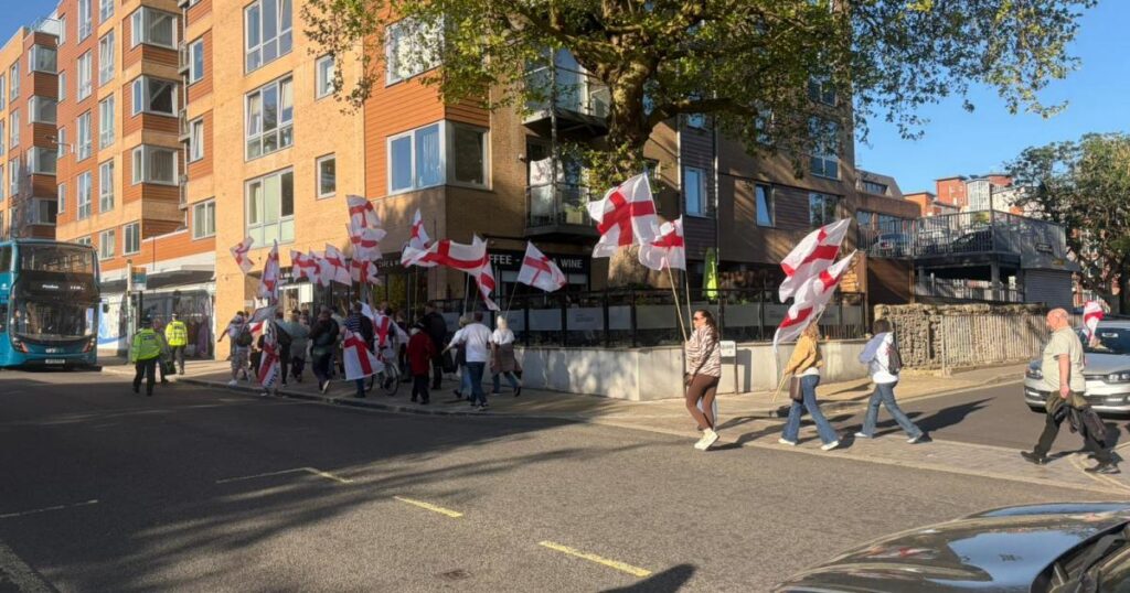 St George’s Day protest marches through Southampton