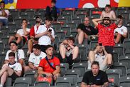 BERLIN, GERMANY - JULY 14: Dejected fans of England during the UEFA EURO 2024 final match between Spain and England at Olympiast