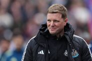 LONDON, ENGLAND - APRIL 12: Eddie Howe, Manager of Newcastle United, looks on prior to the Premier League match between Crystal 