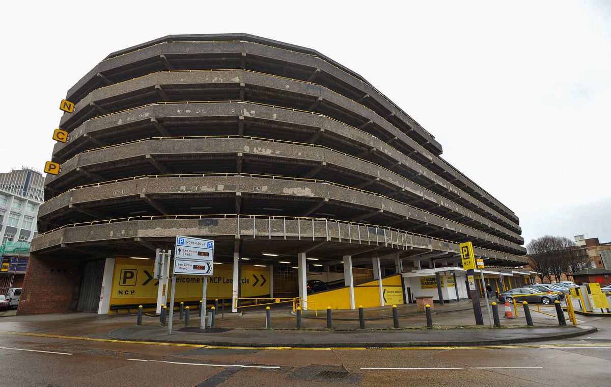 Photo shows the Lee Circle car park that closed
