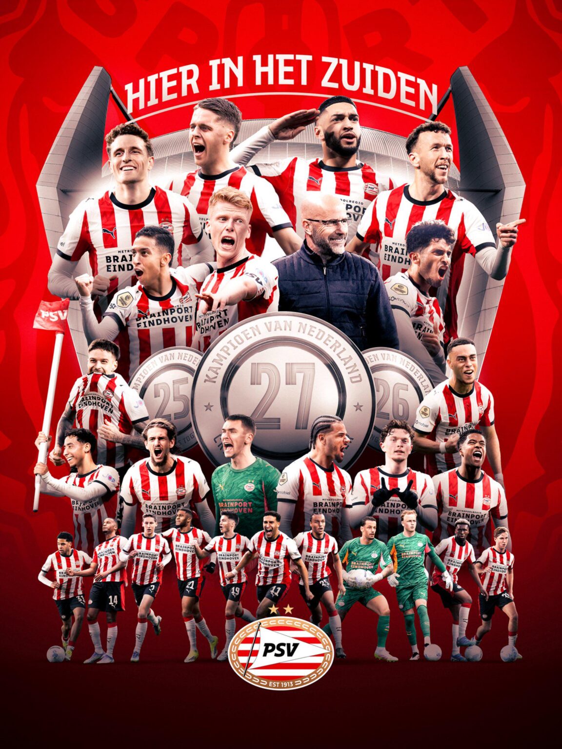 PSV is officieel kampioen van het 25/26 Eredivisie seizoen