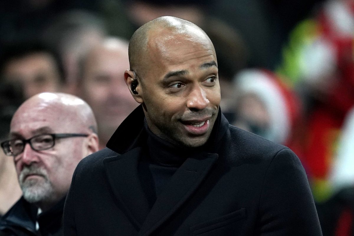 Thierry Henry looks on