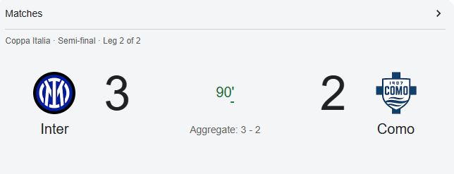 Epic comeback by Inter to reach Coppa Italia final. Calhanoglu and Sucic's step up and put on a show