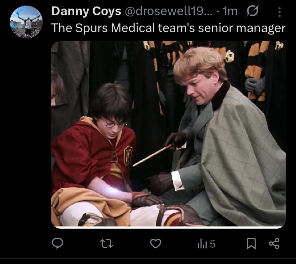 Spurs medical Team Senior manager
