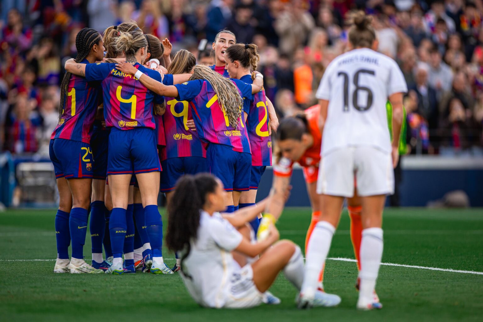 FC Barcelona 6-0 Real Madrid [12-2 on aggregate]: Perfect six to reach semis.