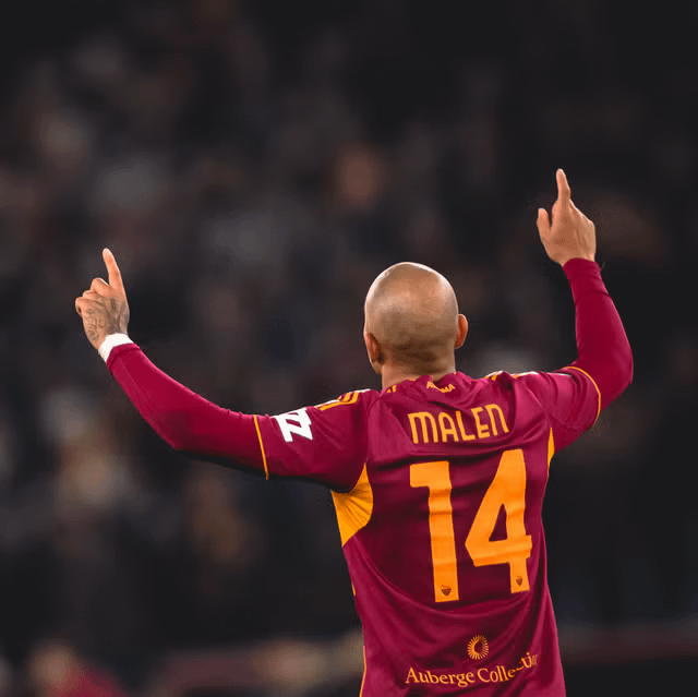 Malen grabs the first hat-trick of this Serie A season in Roma-Pisa fixture today.