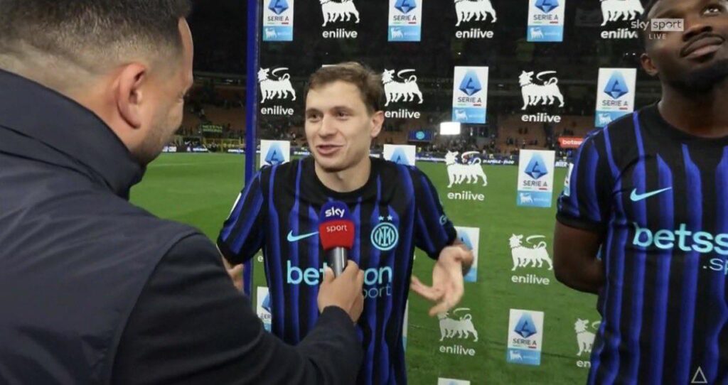 Barzaghi: The fans were singing “We’ll win the Scudetto.” Barella: No, no, I heard them saying, “Maybe we’ll win the Scudetto.” 😂