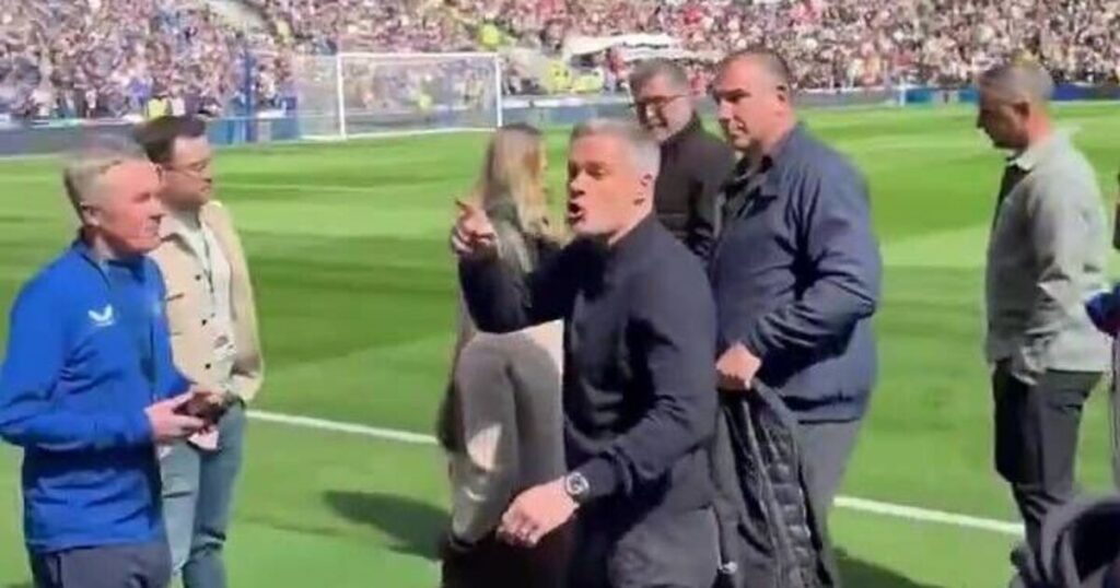 Jamie Carragher abused by Everton fans as Sky Sports coverage disrupted