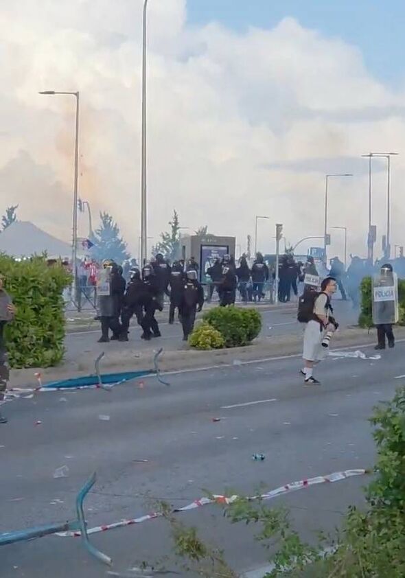 Tear gas was used on fans