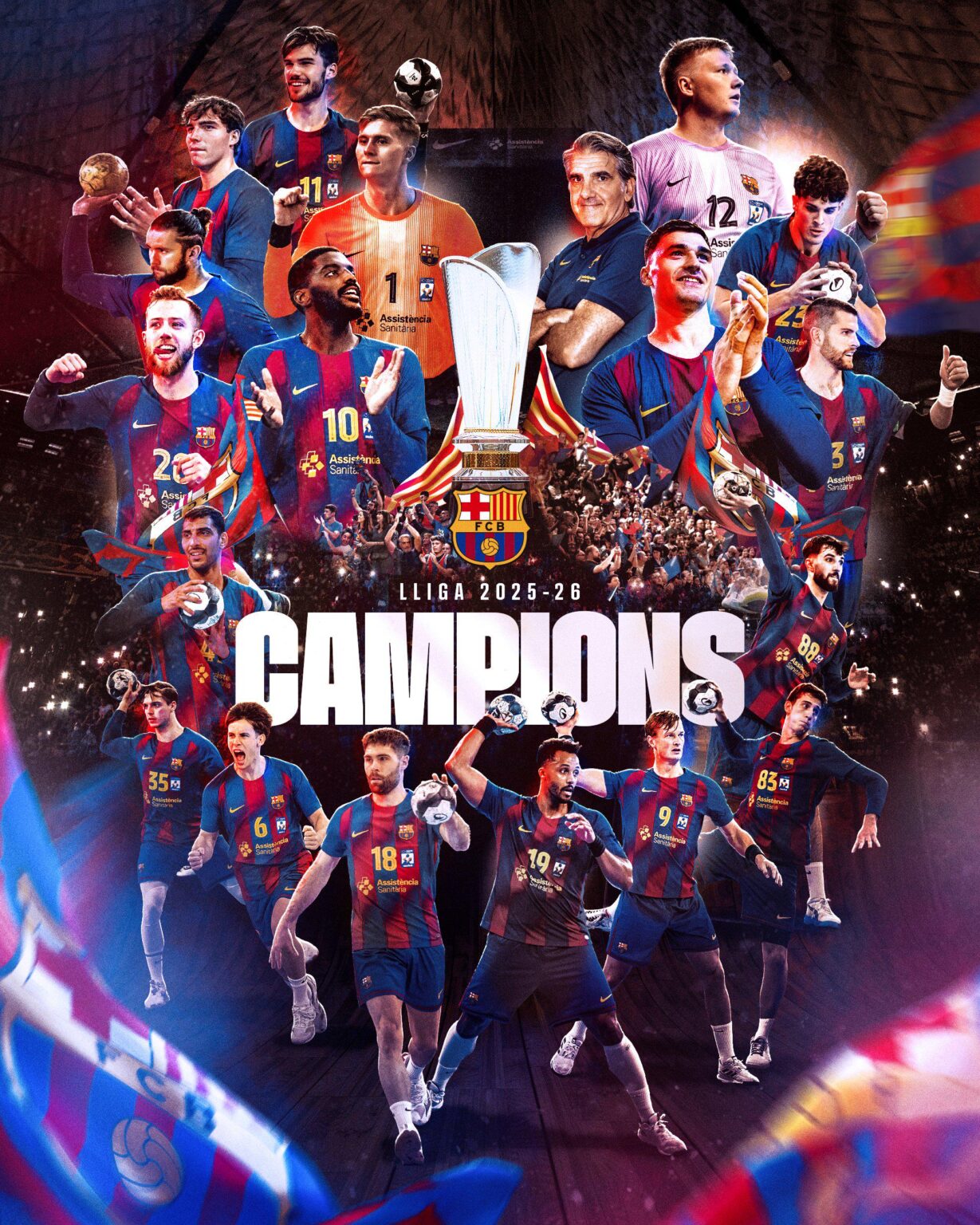 [FCB Official] Barça Handball are the 2025–26 league champions, having won the title for the 16th consecutive time and 33rd overall