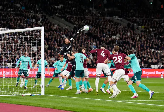 Wolverhampton Wanderers goalkeeper Jose Sa punches the ball clear